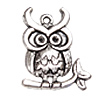 Zinc Alloy Animal Pendants, Owl, plated nickel, lead & cadmium free Approx 1.5mm, Approx 