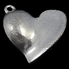 Zinc Alloy Heart Pendants, plated nickel, lead & cadmium free Approx 2mm 