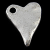 Zinc Alloy Heart Pendants, plated nickel, lead & cadmium free Approx 2mm 