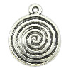 Zinc Alloy Flat Round Pendants, plated nickel, lead & cadmium free Approx 2mm, Approx 