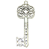 Zinc Alloy Key Pendants, plated nickel, lead & cadmium free Approx 2.5mm, Approx 