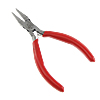 Ferronickel Flat Nose Plier, with Plastic, red 