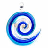 Lampwork Pendants, Helix, handmade, two tone Approx 6mm 