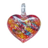 Lampwork Pendants, Heart, handmade Approx 6mm 