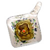 Inner Flower Lampwork Pendants, Rhombus, two tone Approx 6mm 