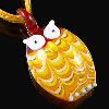 Murano Schmuck Halskette, Lampwork, mit Band, Eule, keine, 54x28mm, Länge:16.5 ZollInch, verkauft von Strang