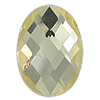 Facettierte Glas Cabochon, oval, keine, 10x14x4.5mm, verkauft von PC