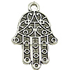 Colgantes de Hamsa la aleación del cinc, aleación de zinc, chapado, Islam joyas, más colores para la opción, libre de níquel, plomo & cadmio, 17x25x1mm, agujero:aproximado 1mm, aproximado 300PCs/KG, Vendido por KG