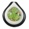 Inner Flower Lampwork Pendants, Teardrop, gold sand Approx 6mm 