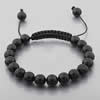 agate noire bracelet de Woven Ball, avec Cordon de cire, 10mm Environ 6.5 pouce, Vendu par brin