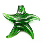 Lampwork Pendants, Starfish, handmade, silver foil Approx 7.5mm 