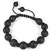 Agate bracelet de Woven Ball, avec corde en nylon, réglable, 12mm Environ 6.5-11 pouce, Vendu par brin