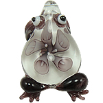 Inner Flower Lampwork Pendants, Frog Approx 6mm 