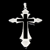 Zinc Alloy Cross Pendants, with rhinestone, cadmium free 