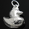 Pendentifs animaux en argent, argent sterling 925, canard, Placage, plus de couleurs à choisir Environ 4mm, Vendu par PC