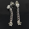 Boucles d'oreilles en Argent, argent sterling 925, Placage, avec zircone cubique, plus de couleurs à choisir Vendu par paire