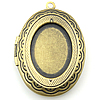 Brass Locket Pendants, Flat Oval, plated Approx 2mm, Inner Approx 