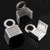 Sterling Silber Schnur Tipps, 925 Sterling Silber, Rechteck, plattiert, keine, verkauft von PC