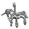 Zinc Alloy Animal Pendants, Horse, plated Approx 2mm 