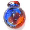 Lampwork Parfümflasche, 21x25mm, Bohrung:ca. 6mm, verkauft von PC