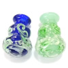 Lampwork Parfümflasche, Kalebasse, keine, 18x27mm, Bohrung:ca. 5.5mm, verkauft von PC