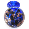 Lampwork Parfümflasche, Goldsand, blau, 18.5x23.5mm, Bohrung:ca. 5mm, verkauft von PC