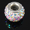 Strass Europa Perlen, Lehm pflastern, Rondell, Edelstahl-Dual-Core ohne troll & mit tschechischem Strass, 12.5x9mm, Bohrung:ca. 4.5mm, verkauft von PC