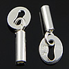 Sterling Silber Endkappen, 925 Sterling Silber, Rohr, plattiert, mit Kette-tab, keine, verkauft von PC