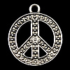 Brass Jewelry Pendants, Peace Logo, plated cadmium free Approx 1mm 