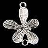 Messing Anhänger Verbinder, Blume, 1/1-Schleife, keine, 19x24x2mm, Bohrung:ca. 1mm, verkauft von PC