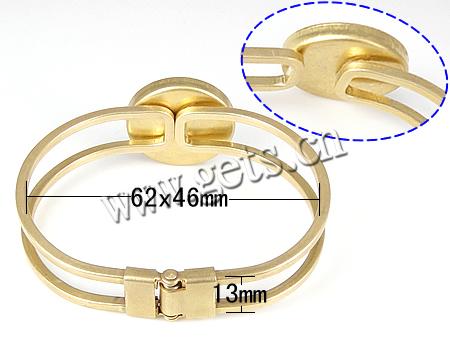 Bracelet en laiton de base , Placage, plus de couleurs à choisir, 13mm, Diamètre intérieur:Environ 62x46mm, Longueur:Environ 7 pouce, Vendu par PC