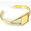 Brass Bracelet Base, plated 7.5mm, Inner Approx Approx 6.5 Inch 