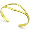 brazalete de cobre amarillo, metal, chapado, más colores para la opción, 16mm, 7.5mm, agujero:aproximado 64x51mm, longitud:6.5 Inch, Vendido por UD