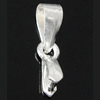 Sterlingsilber Kneifen Schlaufe, 925 Sterling Silber, plattiert, keine, Bohrung:ca. 3x4.5mm, verkauft von PC