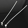 Sterling Silber Headpins, 925 Sterling Silber, plattiert, keine, 35x1.8x0.5mm, verkauft von Paar