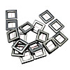 Nicht magnetische Hämatit Perlen, Non- magnetische Hämatit, Quadrat, schwarz, 25x25x4.5mm, Bohrung:ca. 1mm, Länge:17 ZollInch, 16PCs/Strang, verkauft von Strang