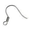 Stainless Steel Hook Earwire, 316 Stainless Steel, with loop, original color Approx 2mm 