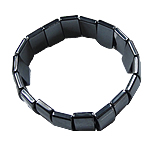 Hématite bracelet, rectangle, styles différents pour le choix, grade A .5 pouce, Vendu par brin