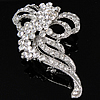 Rhinestone Zinc Alloy Brooch, with Rhinestone, plated, with rhinestone nickel, lead & cadmium free 