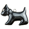 Magnetische Hämatit Anhänger, Hund, Grade A, 30x23x4mm, Bohrung:ca. 1.5mm, verkauft von PC