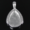 Stainless Steel Pendant Setting, Teardrop, original color Approx Inner Approx 