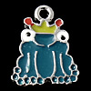 Zinc Alloy Enamel Pendants, Frog, plated Approx approx 1.5mm 