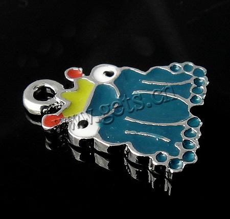 Zinc Alloy Enamel Pendants, Frog, plated, more colors for choice, 11.5x13x1.5mm, Hole:Approx approx 1.5mm, Sold By PC