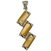 Brass Shell Pendants, with Shell, Rectangle, with rhinestone Approx 