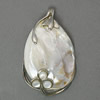 Brass Shell Pendants, with Shell, Teardrop Approx 2.8mm 