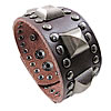 Men Bracelet, Zinc Alloy, with Cowhide, nickel, lead & cadmium free Approx 9-10 Inch 