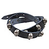 Men Bracelet, Zinc Alloy, with Cowhide , nickel, lead & cadmium free Approx 18 Inch 