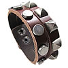 Men Bracelet, Zinc Alloy, with Cowhide , nickel, lead & cadmium free Approx 8-9 Inch 