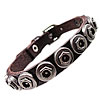 Men Bracelet, Zinc Alloy, with Cowhide, nickel, lead & cadmium free Approx 9-10 Inch 