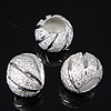 Perles de style European en argent pur, argent sterling 925, tambour, Placage, sans filetage & poudre d'étoile, plus de couleurs à choisir Environ 5mm, Vendu par PC